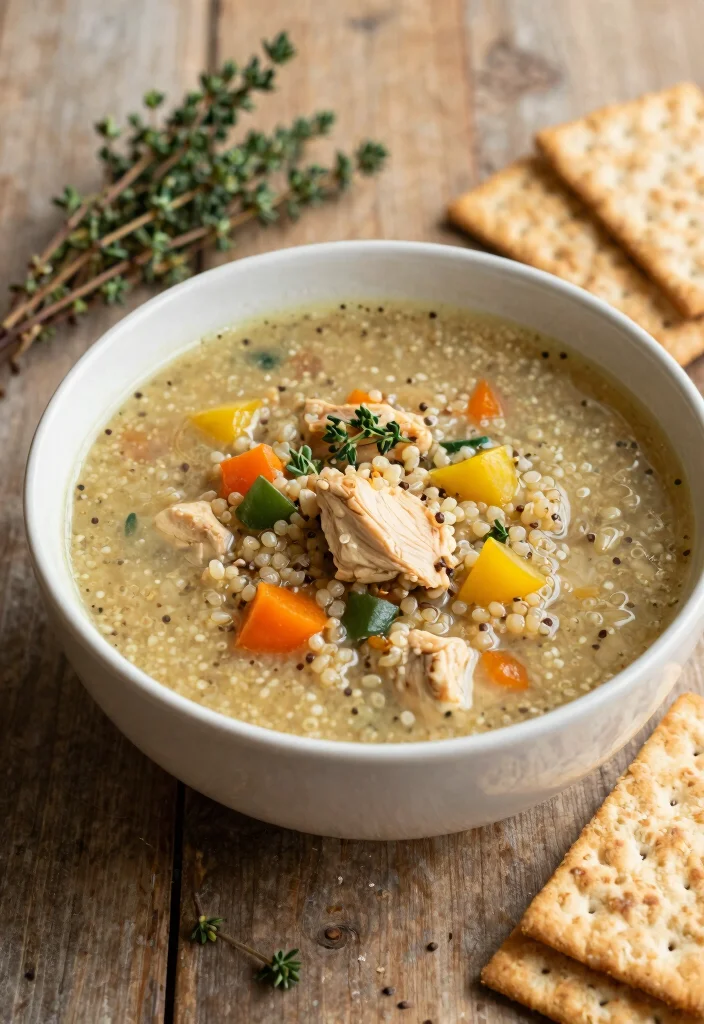 18 Crockpot Chicken Soup Recipes for Hands-Off Cooking - 11. Chicken and Quinoa Soup 1