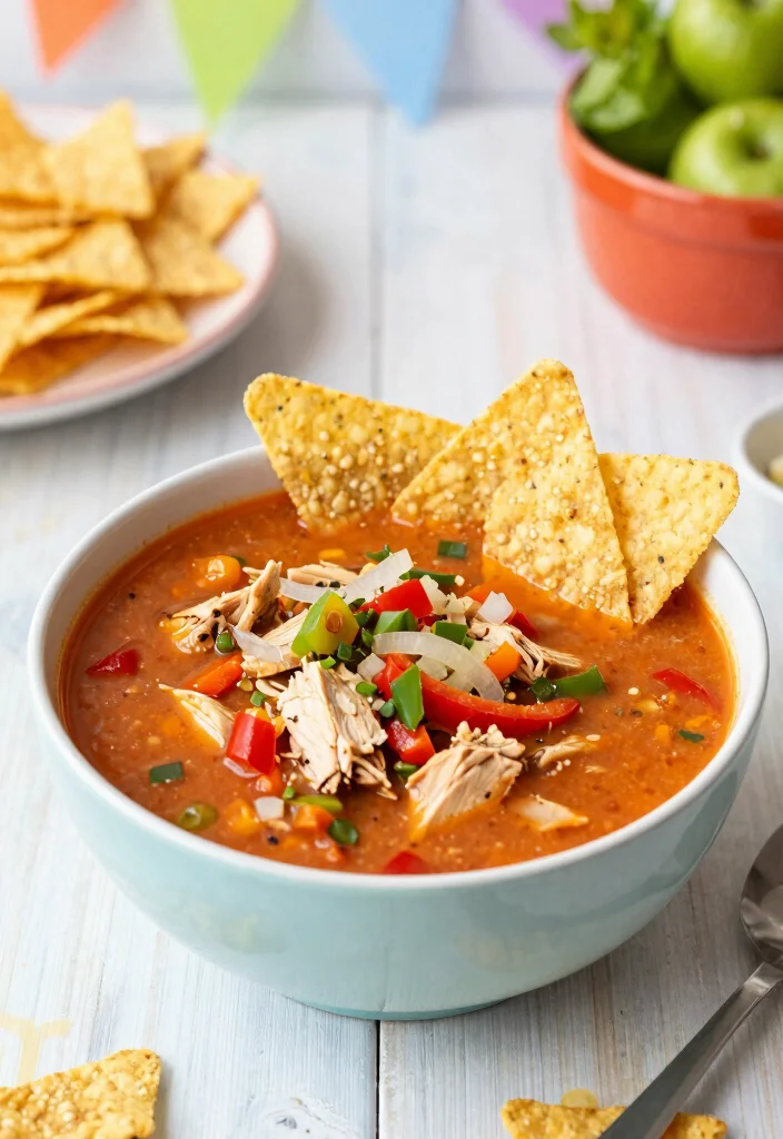 18 Crockpot Chicken Soup Recipes for Hands-Off Cooking - 16. Chicken Fajita Soup 1