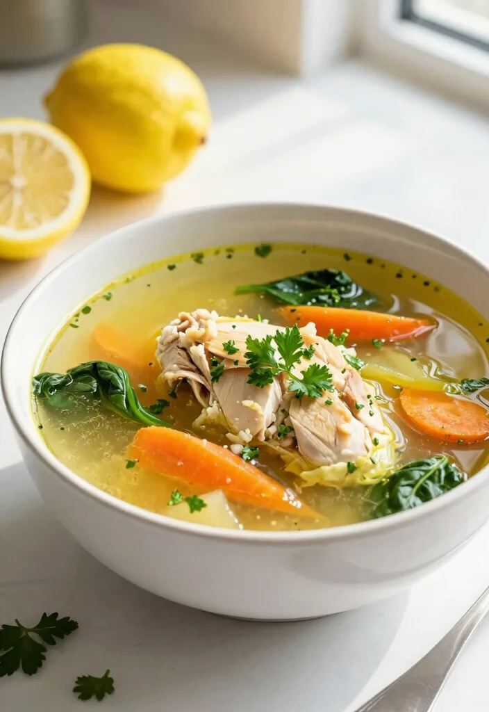 18 Crockpot Chicken Soup Recipes for Hands-Off Cooking - 2. Lemon Garlic Chicken Soup 1