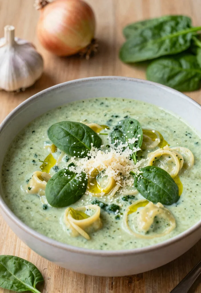 18 Crockpot Tortellini Soup Recipes Easy and Creamy - 1. Creamy Spinach and Tortellini Soup 1