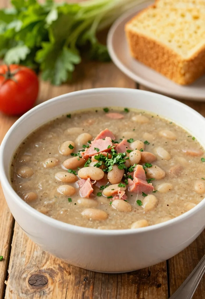18 Ham and Bean Soup Recipes for Classic Comfort Food - 14. New England Ham and Bean Soup 1
