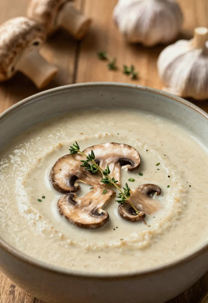 18 Healthy Mushroom Soup Recipes That Are Light and Creamy - 1. Creamy Vegan Mushroom Soup 1
