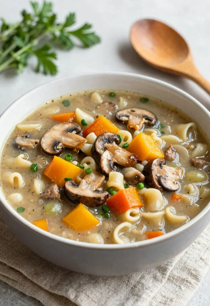 18 Healthy Mushroom Soup Recipes That Are Light and Creamy - 17. Mushroom Minestrone Soup 1