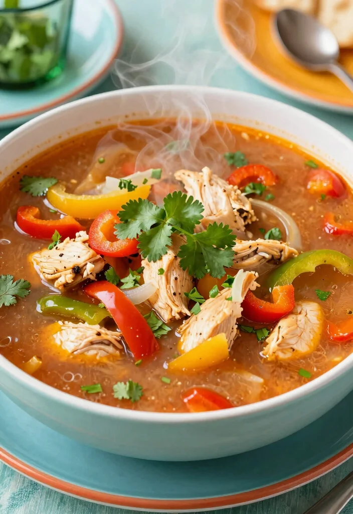 18 Keto Chicken Soup Recipes That Are Low Carb and Filling - 10. Chicken Fajita Soup 1