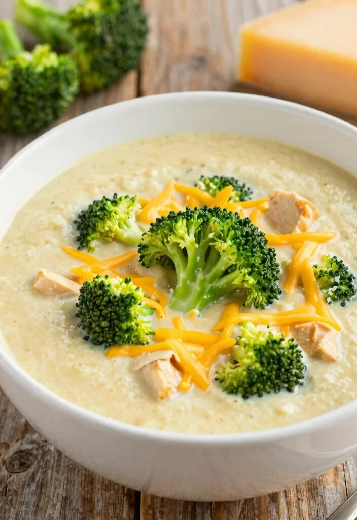 18 Keto Chicken Soup Recipes That Are Low Carb and Filling - 5. Cheesy Chicken Broccoli Soup 1