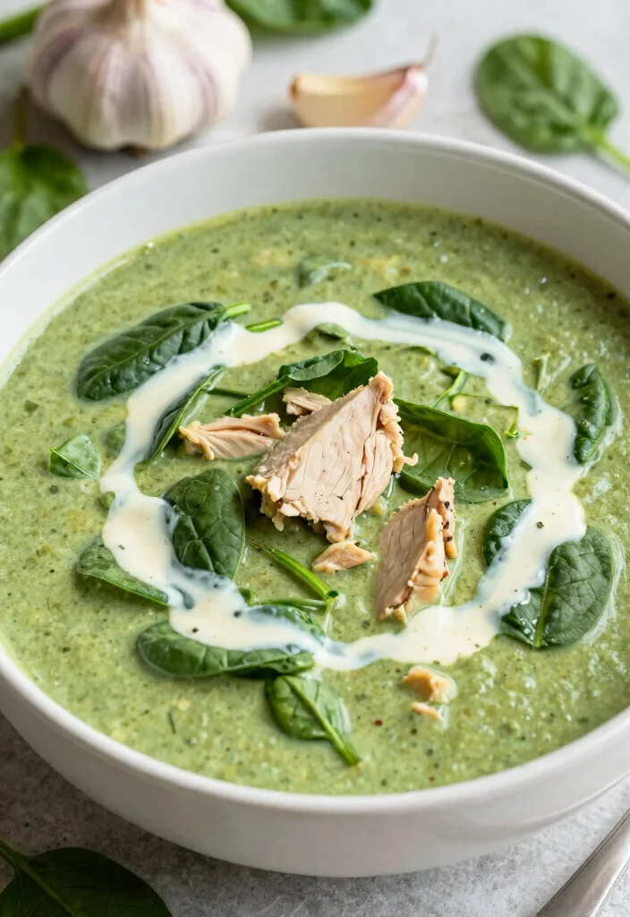 18 Keto Chicken Soup Recipes That Are Low Carb and Filling - 8. Creamy Spinach Chicken Soup 1