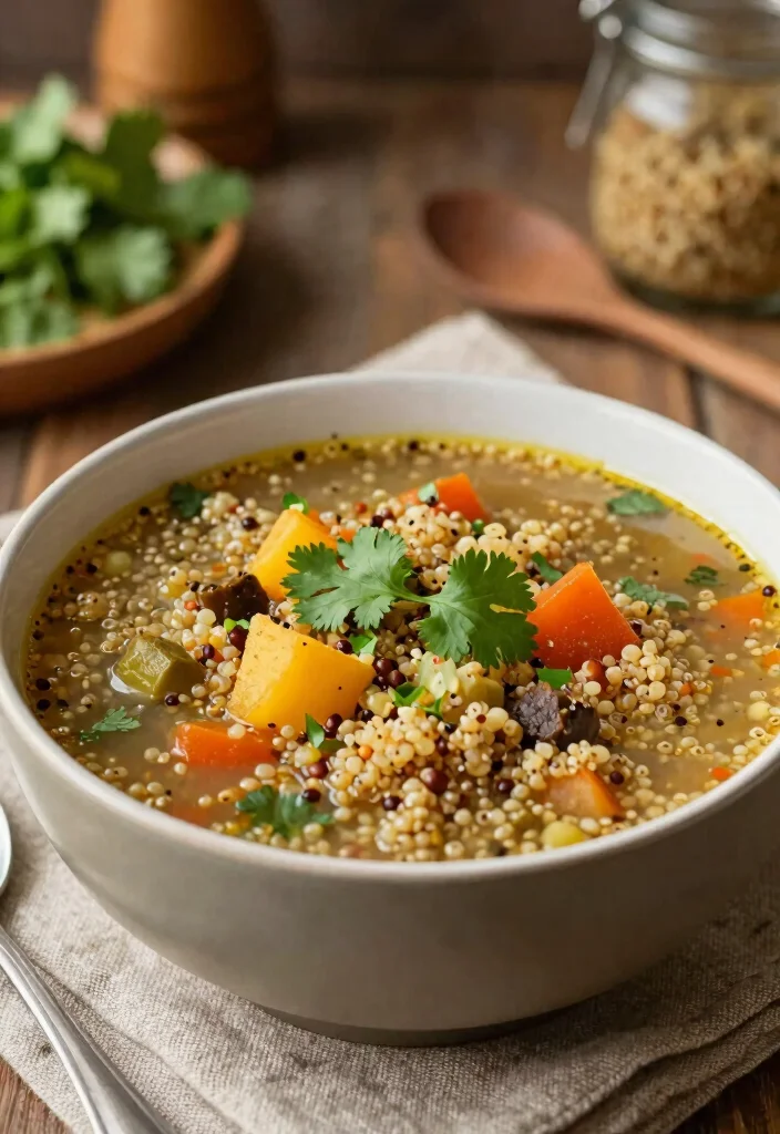 18 Mexican Soup Recipes with Bold and Spicy Flavors - 18. Spicy Quinoa and Vegetable Soup 1
