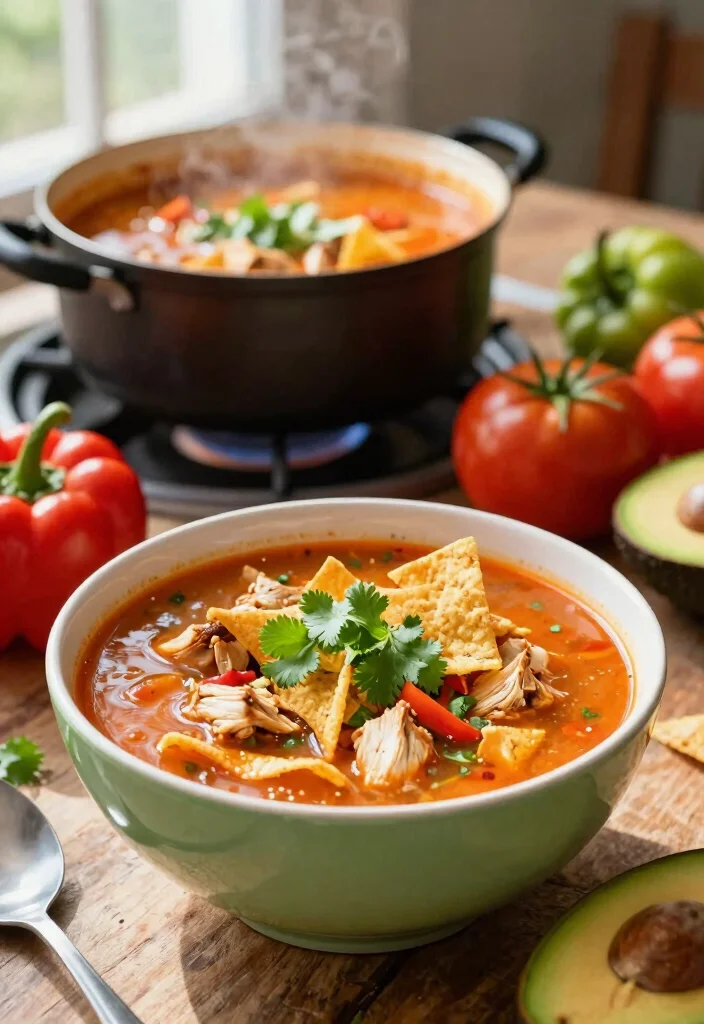 18 Quick and Easy Soup Recipes Ready in Under 30 Minutes - 3. Chicken Tortilla Soup 1
