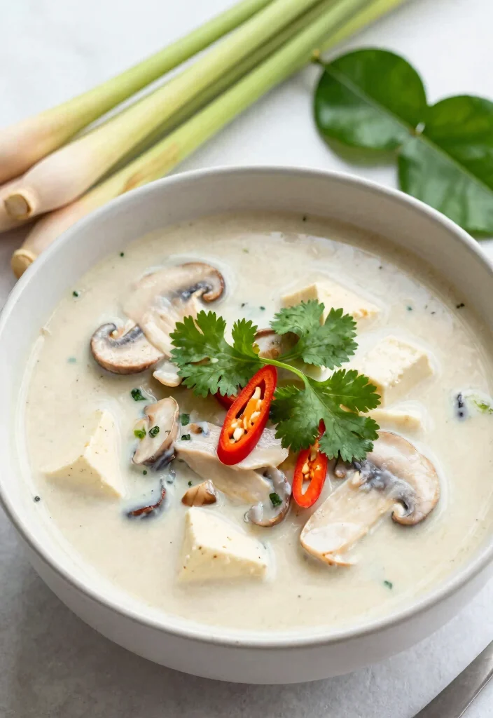 18 Quick and Easy Soup Recipes Ready in Under 30 Minutes - 7. Thai Coconut Soup (Tom Kha) 1