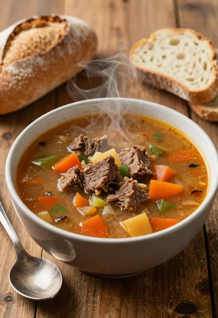 18 Quick and Easy Soup Recipes Ready in Under 30 Minutes - 8. Quick Beef and Vegetable Soup 1
