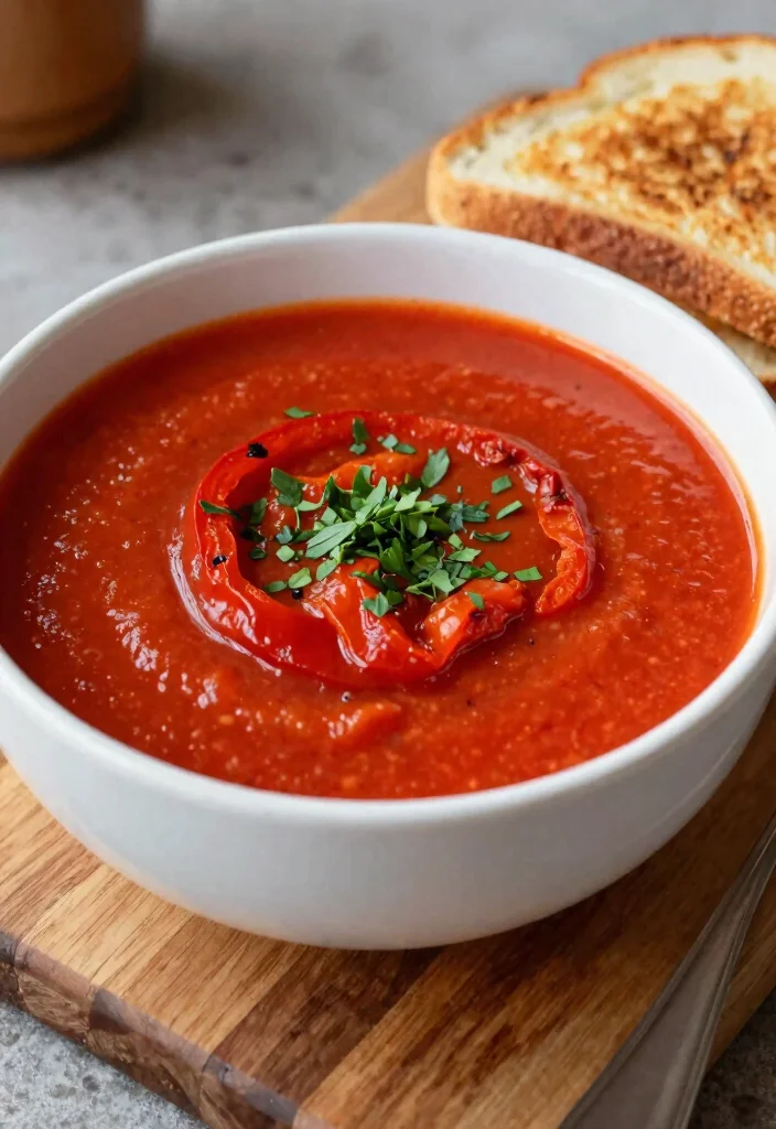 19 Broth-Based Soup Recipes That Are Light but Nourishing - 13. Roasted Red Pepper and Tomato Soup 1