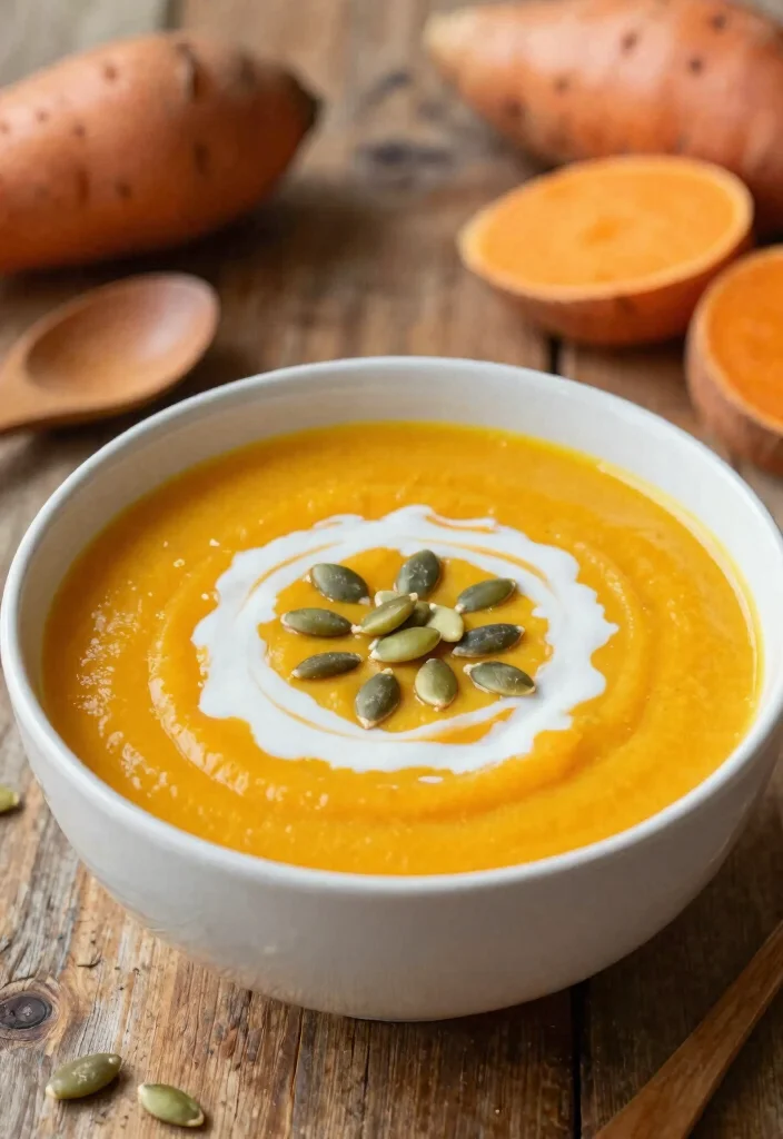 19 Broth-Based Soup Recipes That Are Light but Nourishing - 6. Creamy Sweet Potato Soup 1