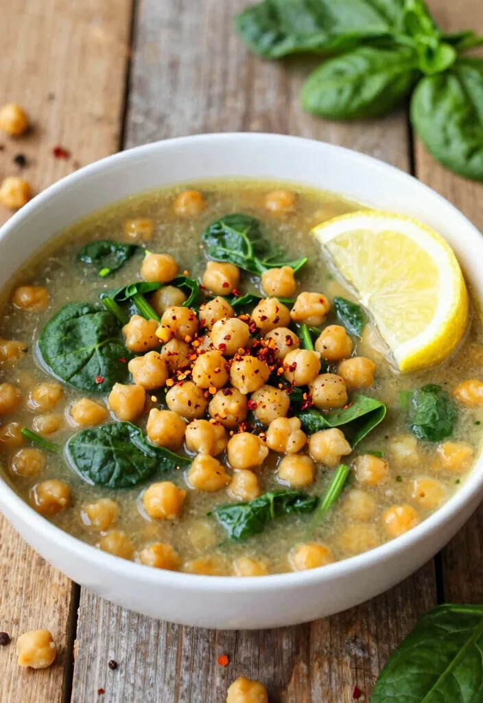19 Busy Day Soup Recipes You Can Make Fast After Work - 2. Spicy Chickpea and Spinach Soup 1