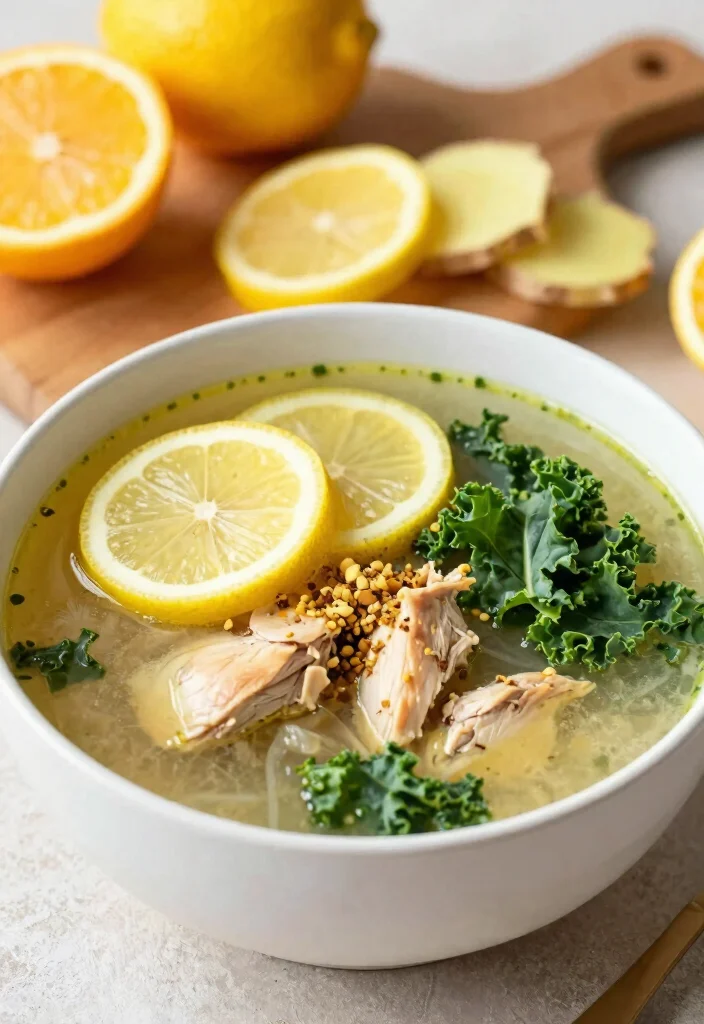 19 Chicken Vegetable Soup Recipes Packed with Nutrition - 2. Lemon-Ginger Chicken Soup 1