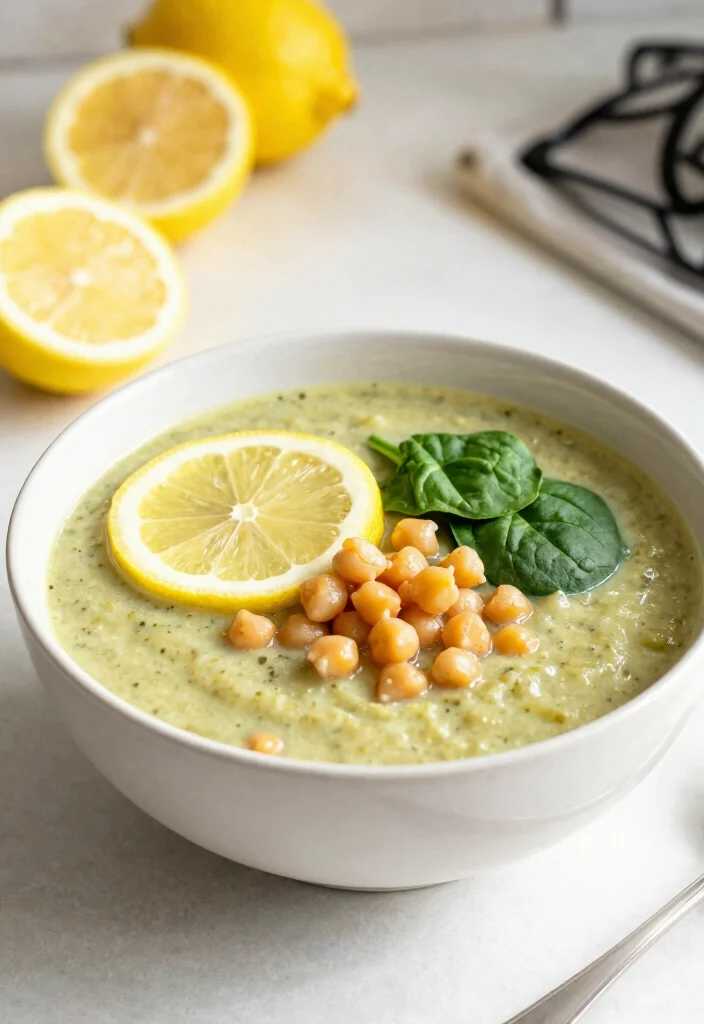 19 Healthy Veggie Soup Recipes for Clean Eating - 10. Zesty Lemon and Chickpea Soup 1