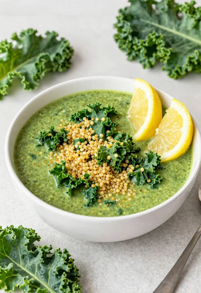 19 Healthy Veggie Soup Recipes for Clean Eating - 5. Kale and Quinoa Soup 1