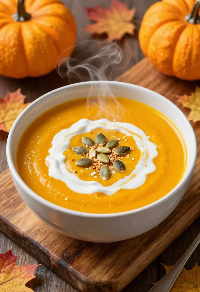 19 Healthy Veggie Soup Recipes for Clean Eating - 6. Roasted Pumpkin Soup 1