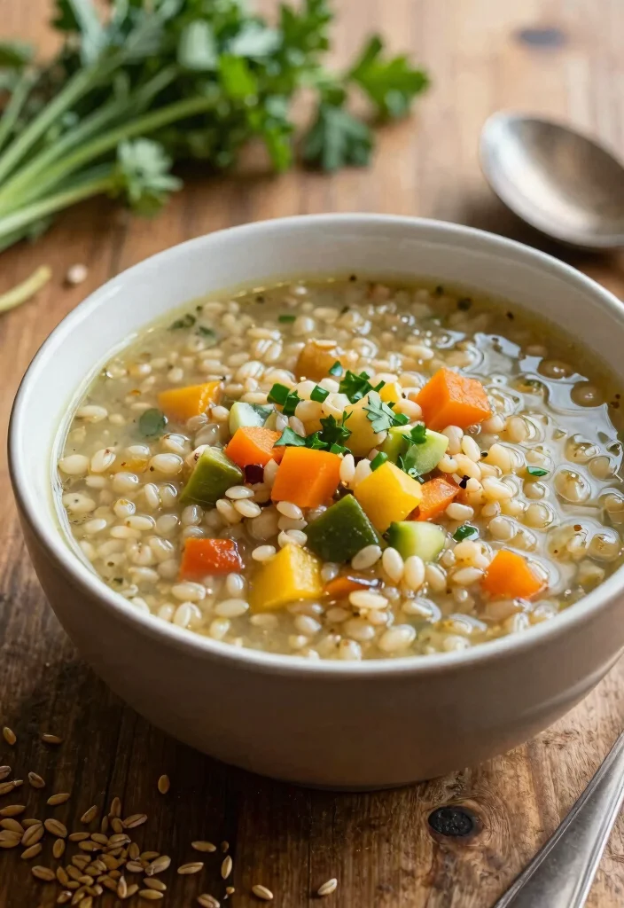 19 Healthy Veggie Soup Recipes for Clean Eating - 9. Vegetable Barley Soup 1