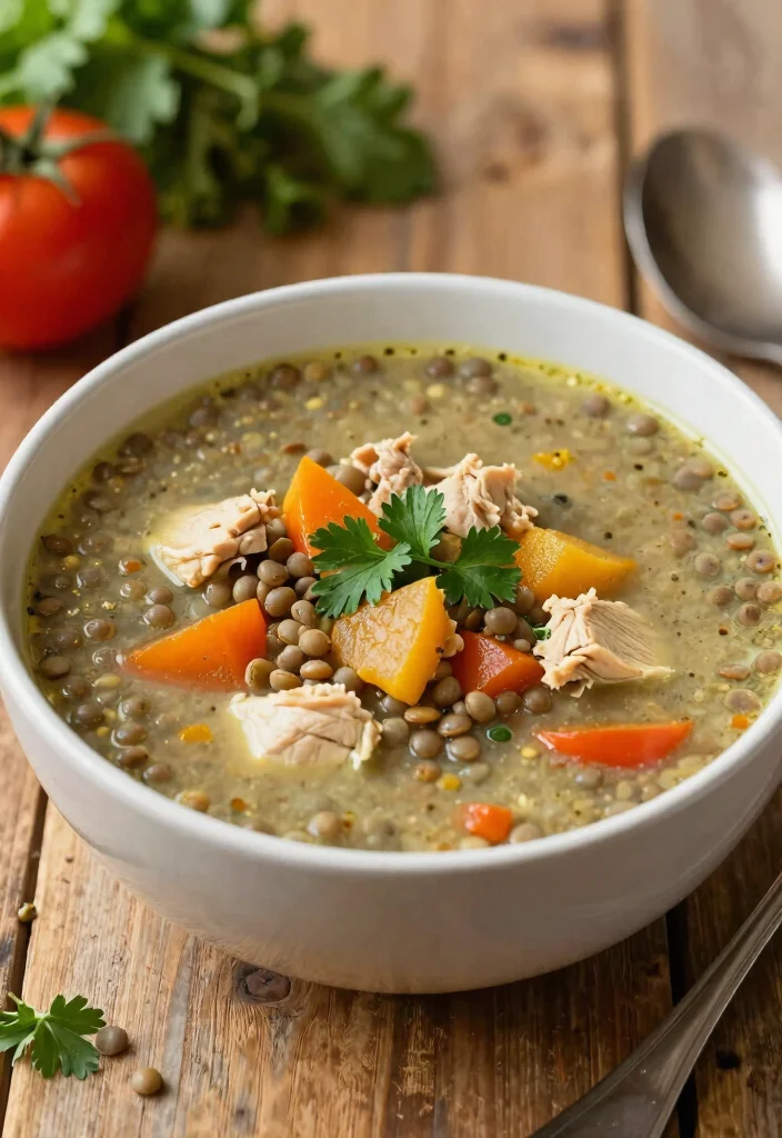 19 Homemade Chicken Soup Recipes Just Like Grandma Made - 18. Chicken and Lentil Soup 1