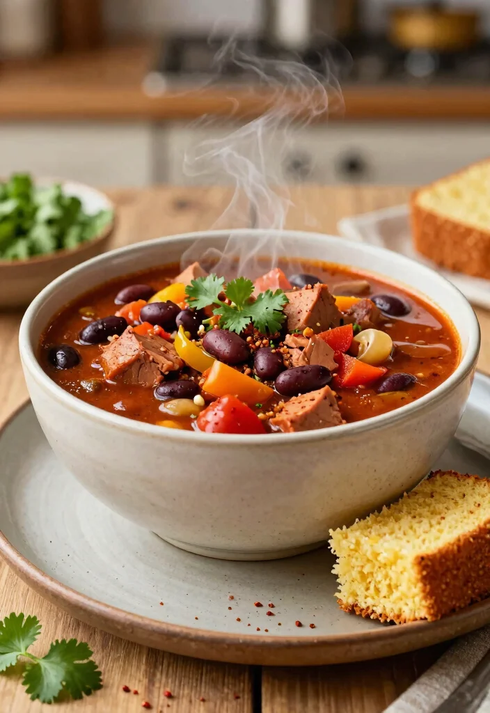 19 Instant Pot Ham and Bean Soup Recipes for Busy Days - 10. Instant Pot Ham and Bean Chili 1