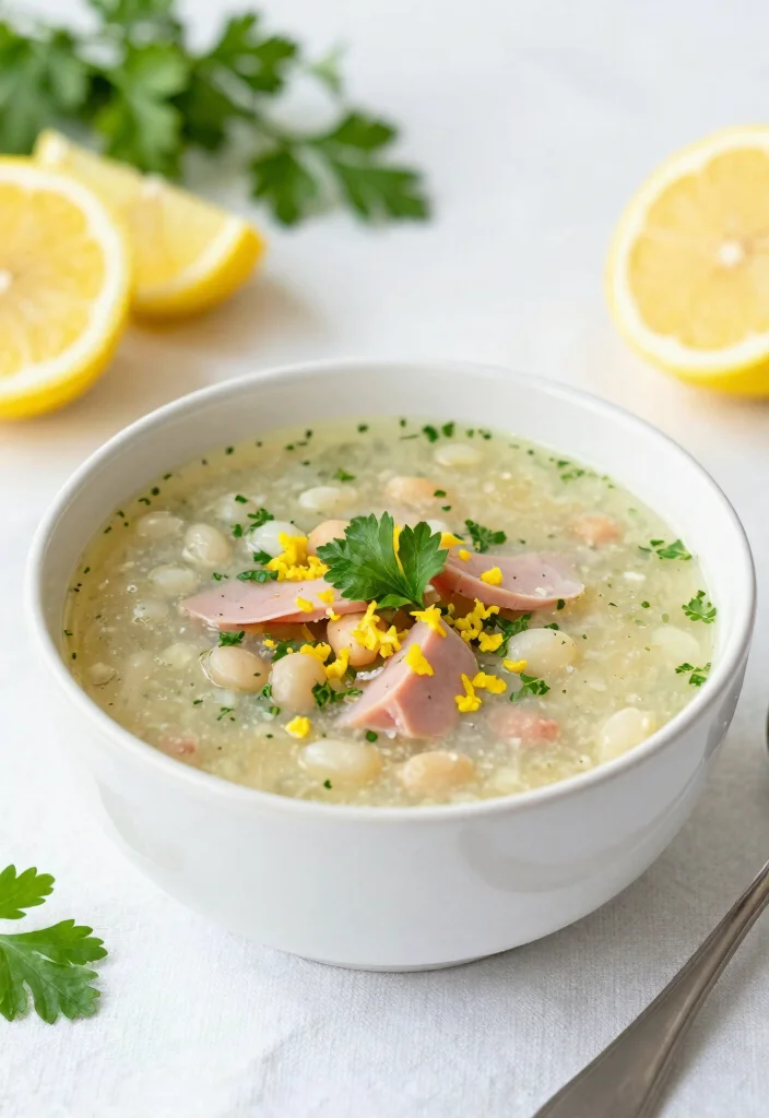 19 Instant Pot Ham and Bean Soup Recipes for Busy Days - 11. Lemon and Herb Ham and Bean Soup 1