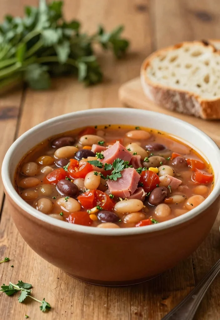 19 Instant Pot Ham and Bean Soup Recipes for Busy Days - 14. Rustic Italian Ham and Bean Soup 1
