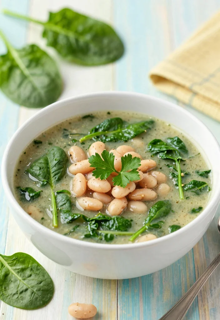 19 Instant Pot Ham and Bean Soup Recipes for Busy Days - 19. Simple Ham and Bean Soup with Spinach 1