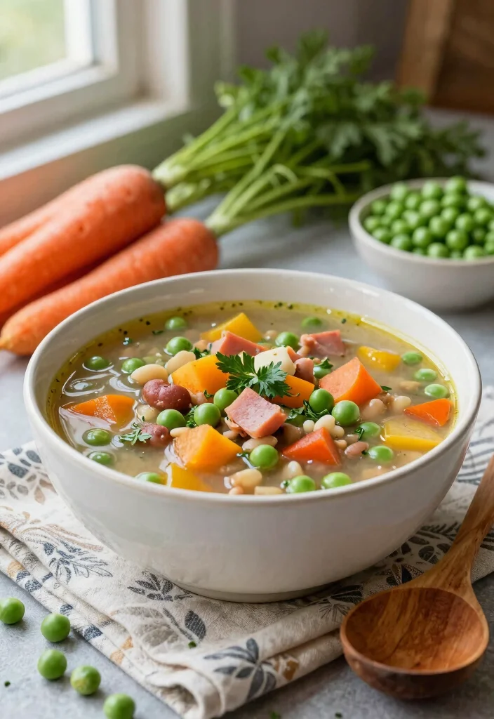 19 Instant Pot Ham and Bean Soup Recipes for Busy Days - 3. Hearty Vegetable and Ham Bean Soup 1