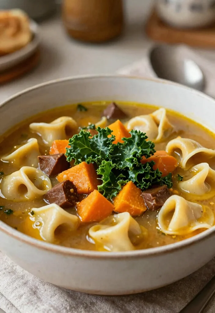 19 Italian Sausage Tortellini Soup Recipes for Comfort Dinners - 17. Sweet Potato and Sausage Tortellini Soup 1