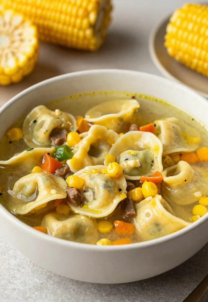 19 Italian Sausage Tortellini Soup Recipes for Comfort Dinners - 19. Savory Corn and Sausage Tortellini Soup 1