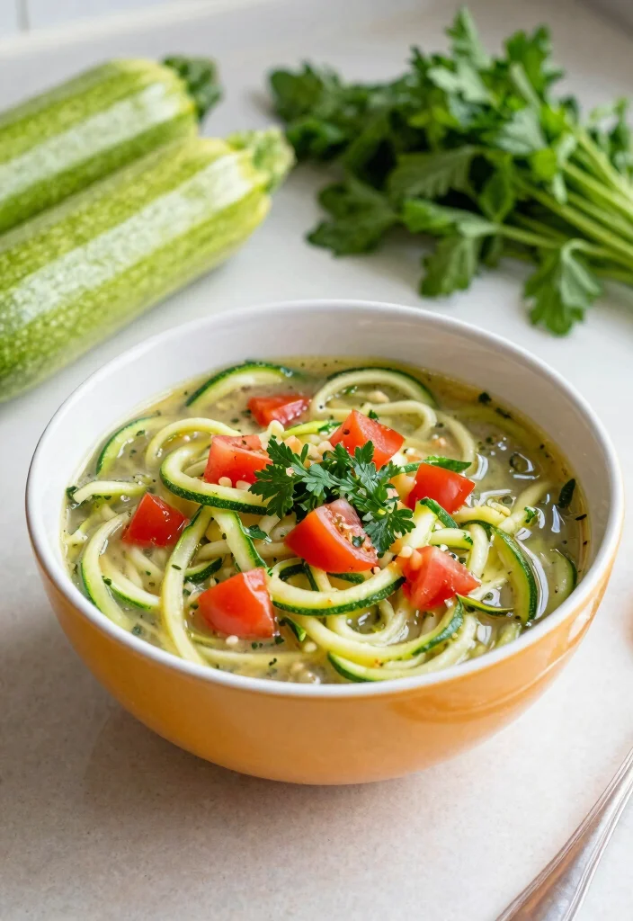 19 Low Carb Keto Soup Recipes That Keep You Full - 3. Zucchini Noodle Soup 1