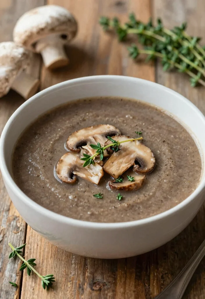 19 Low Carb Keto Soup Recipes That Keep You Full - 7. Mushroom and Thyme Soup 1