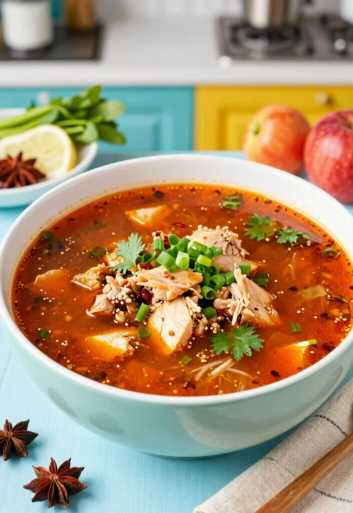 19 Mexican Chicken Soup Recipes with Bold and Spicy Flavors - 14. Spicy Szechuan Chicken Soup 1