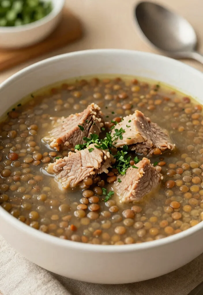 19 Pork Soup Recipes That Are Hearty and Satisfying - 15. Pork and Lentil Soup 1