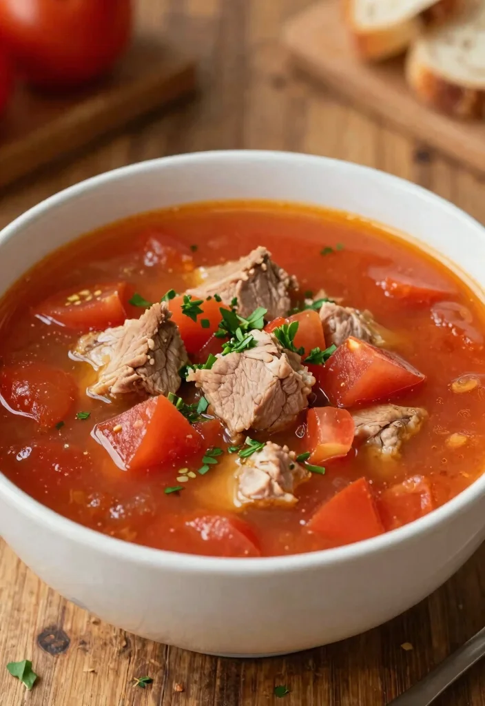 19 Pork Soup Recipes That Are Hearty and Satisfying - 17. Pork and Tomato Soup 1