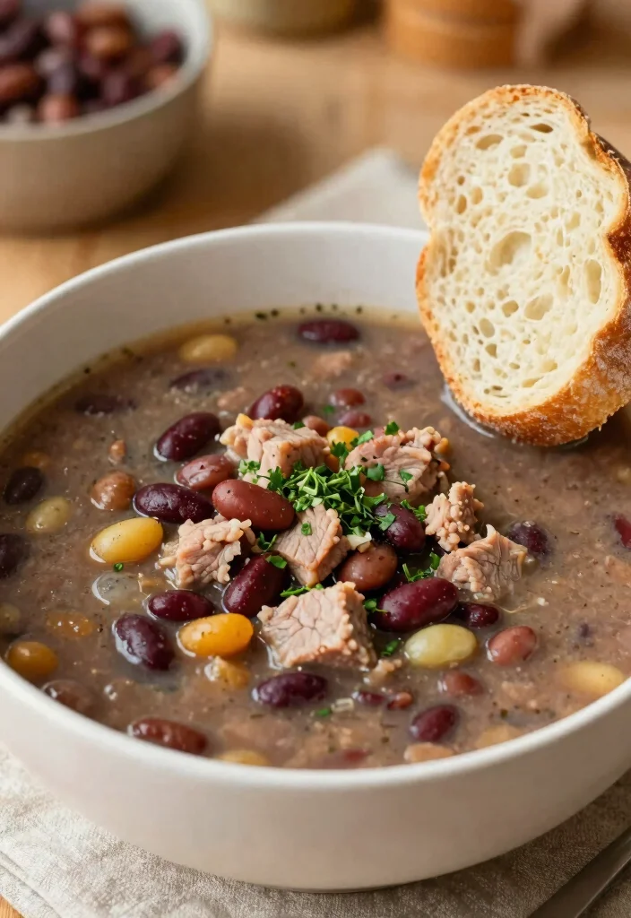 19 Pork Soup Recipes That Are Hearty and Satisfying - 9. Pork and Bean Soup 1