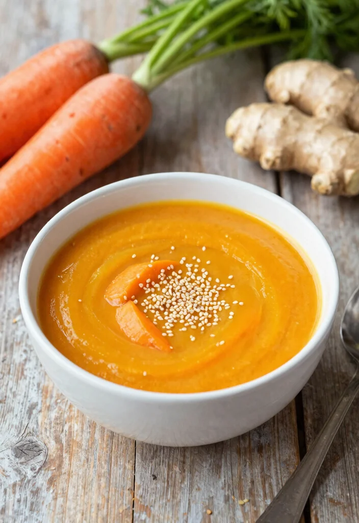 19 Protein Soup Recipes for Filling and Nourishing Meals - 17. Carrot and Ginger Soup 1