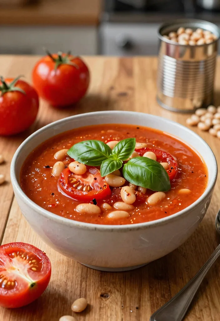 19 Protein Soup Recipes for Filling and Nourishing Meals - 5. Roasted Tomato and White Bean Soup 1