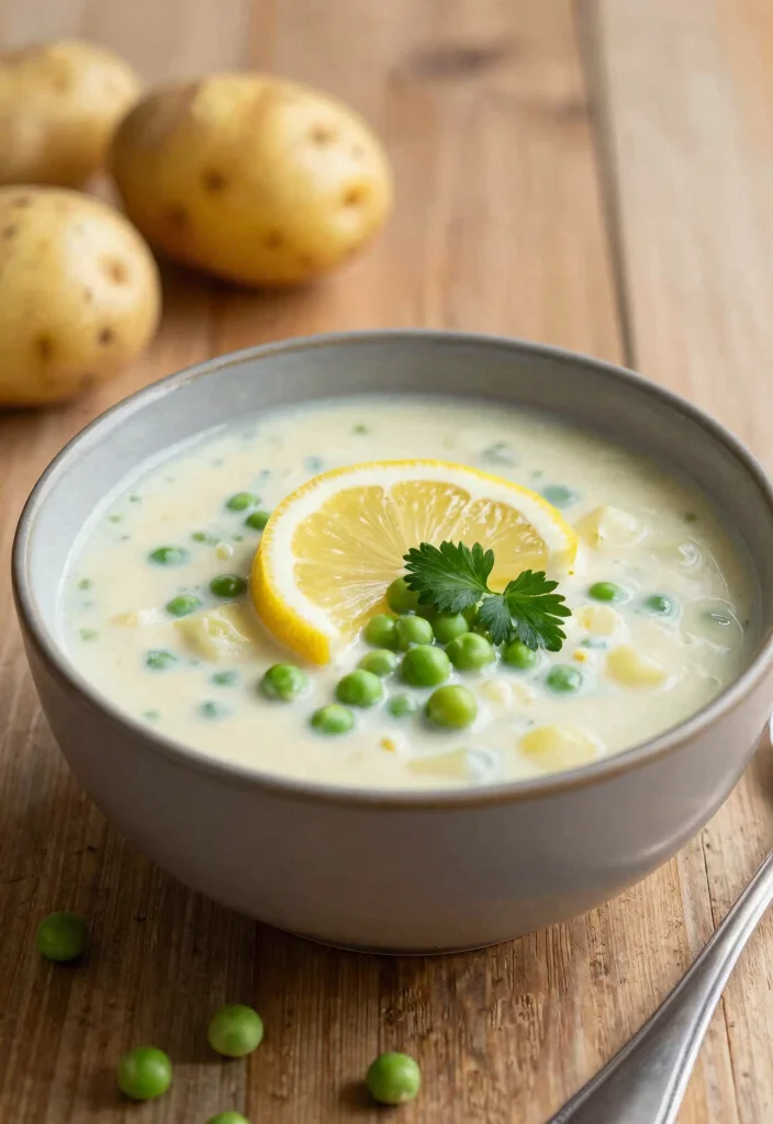19 Protein Soup Recipes for Filling and Nourishing Meals - 7. Creamy Potato and Pea Soup 1