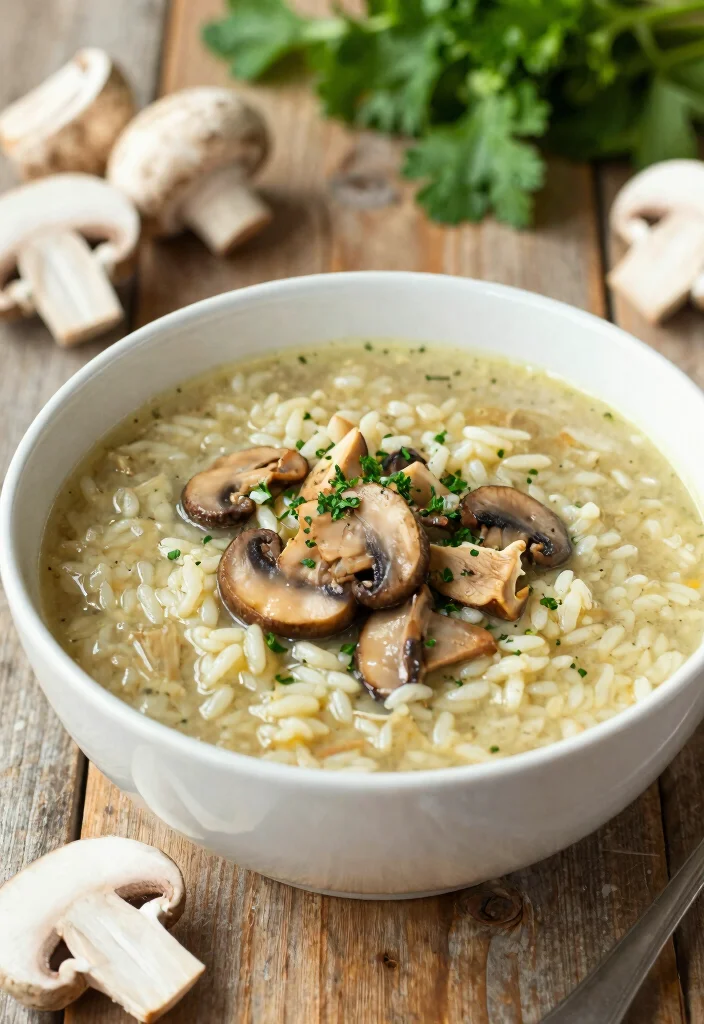 19 Turkey Rice Soup Recipes Perfect for Leftovers - 11. Turkey Rice Soup with Mushrooms 1