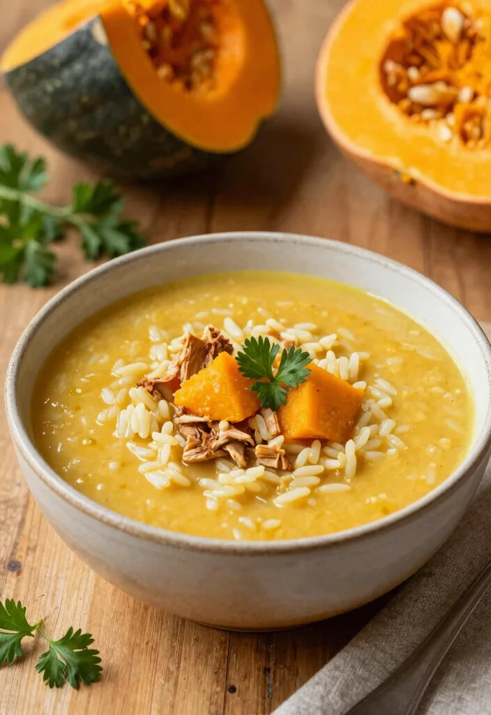 19 Turkey Rice Soup Recipes Perfect for Leftovers - 17. Turkey Rice Soup with Butternut Squash 1