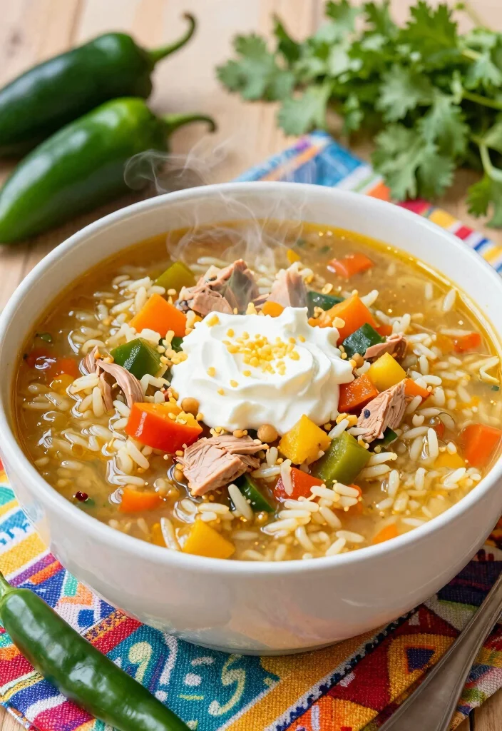 19 Turkey Rice Soup Recipes Perfect for Leftovers - 2. Spicy Turkey Rice Soup 1