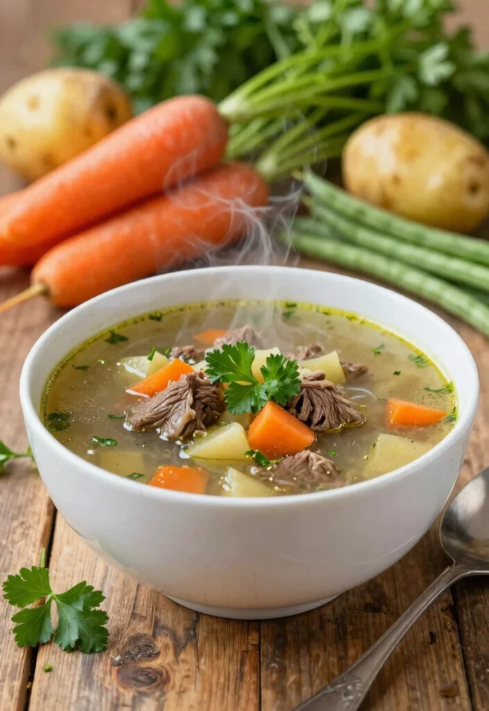 19 Vegetable Beef Soup Recipes Loaded with Hearty Veggies - 1. Classic Hearty Vegetable Beef Soup 1