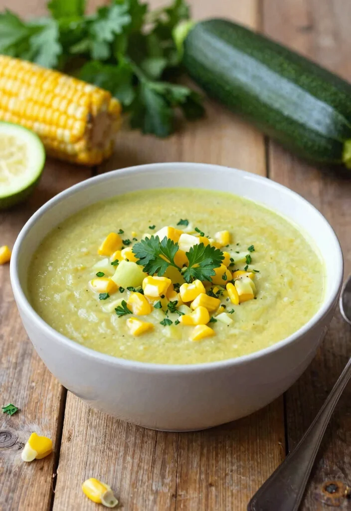 20 Best Fall Soup Recipes for Cold Weather Cravings - 20. Zucchini and Corn Soup 1