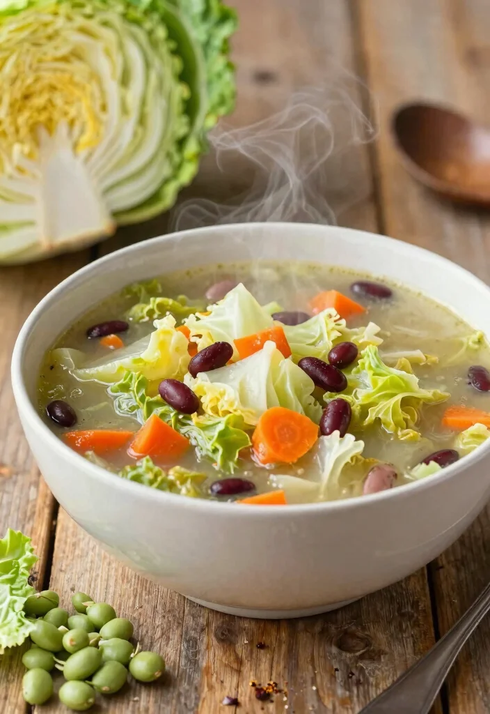 20 Cheap Soup Recipes That Feed the Whole Family - 11. Cabbage and Bean Soup 1