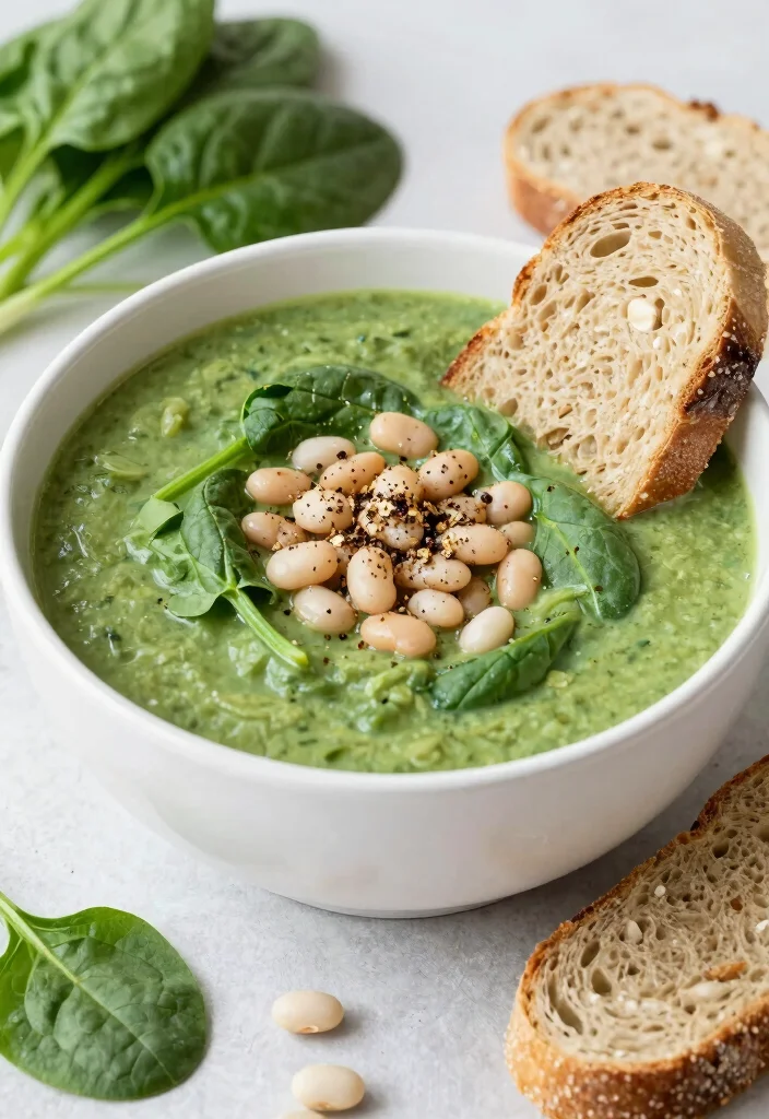 20 Cheap Soup Recipes That Feed the Whole Family - 9. Spinach and White Bean Soup 1