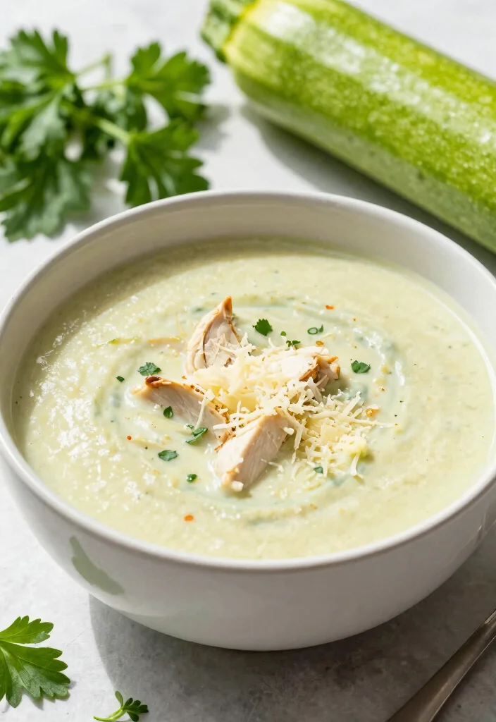 20 Cream of Chicken Soup Recipes Perfect for Cozy Dinners - 18. Cream of Chicken and Zucchini Soup 1