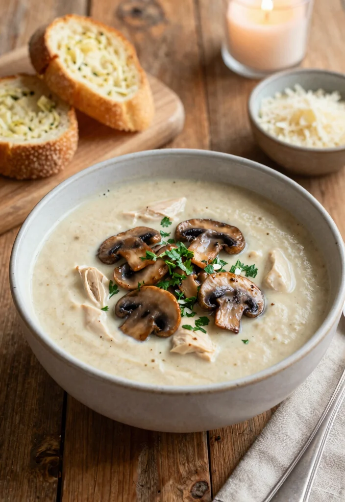 20 Cream of Chicken Soup Recipes Perfect for Cozy Dinners - 4. Cream of Chicken and Mushroom Soup 1