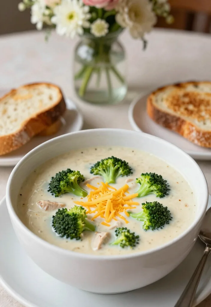 20 Cream of Chicken Soup Recipes Perfect for Cozy Dinners - 6. Cream of Chicken and Broccoli Soup 1