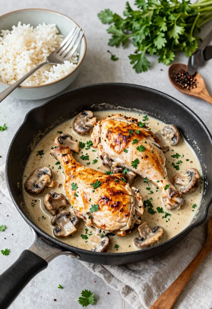 20 Delicious Recipes Using Cream of Mushroom Soup for Easy Dinners - 1. Creamy Mushroom Chicken Skillet 1